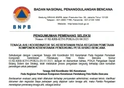 PENGUMUMAN PEMENANG SELEKSI TENAGA AHLI SIG KERENTANAN